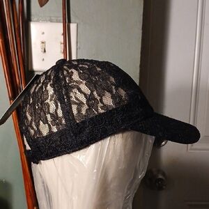 Lacey Women's Elegant Black Lace Cap 3